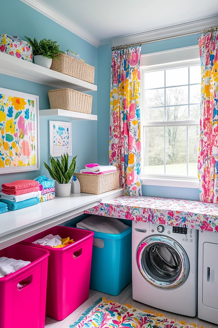 colorful laundry room ideas 77