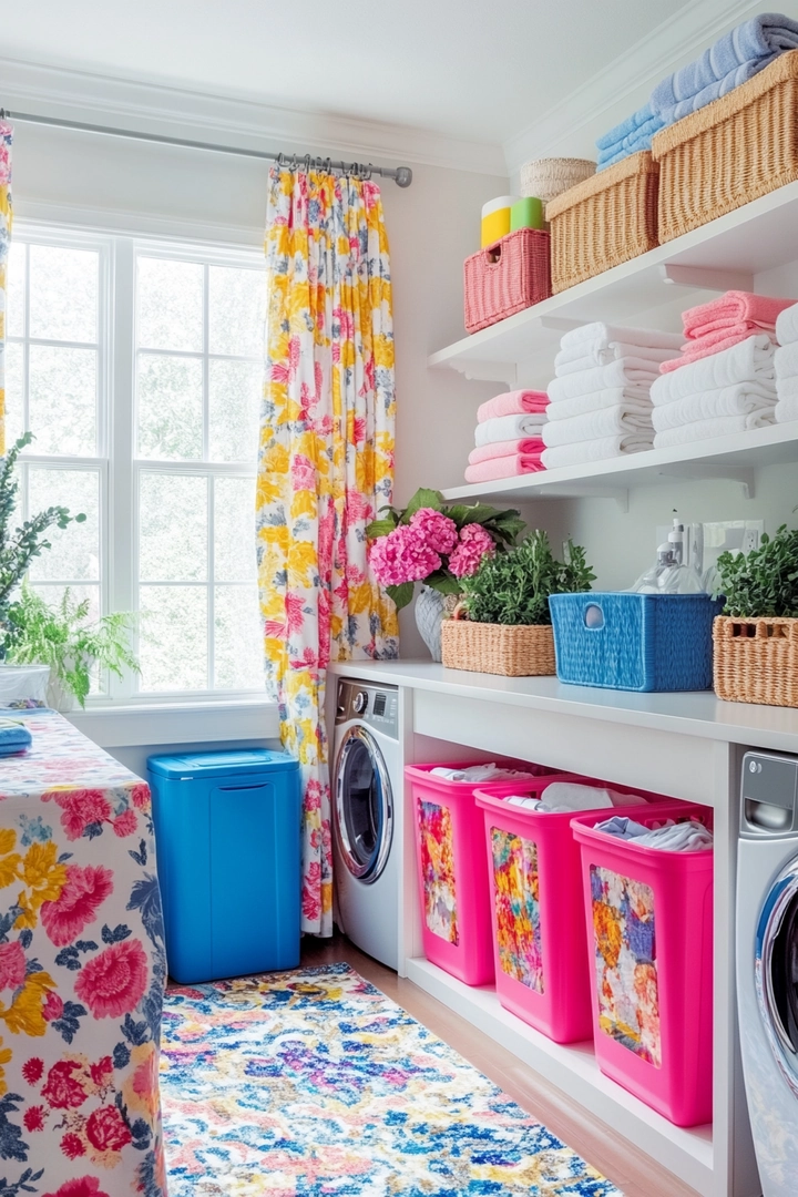 colorful laundry room ideas 78