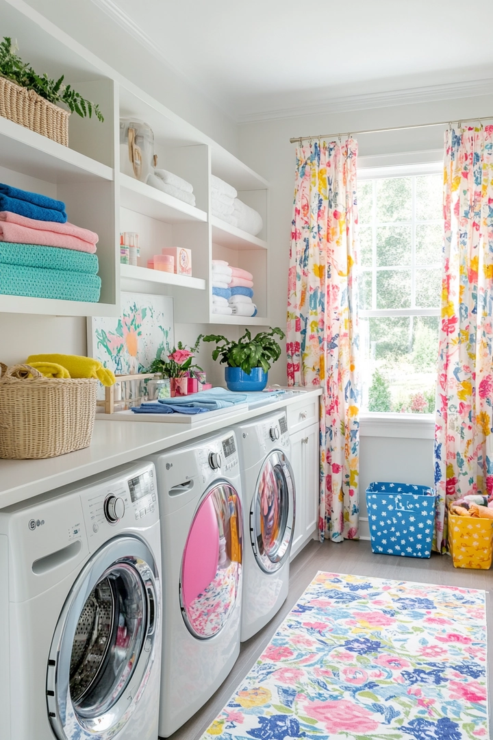 colorful laundry room ideas 79