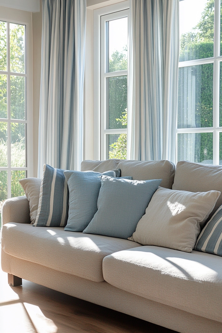 curtain ideas for living room behind couch window 38