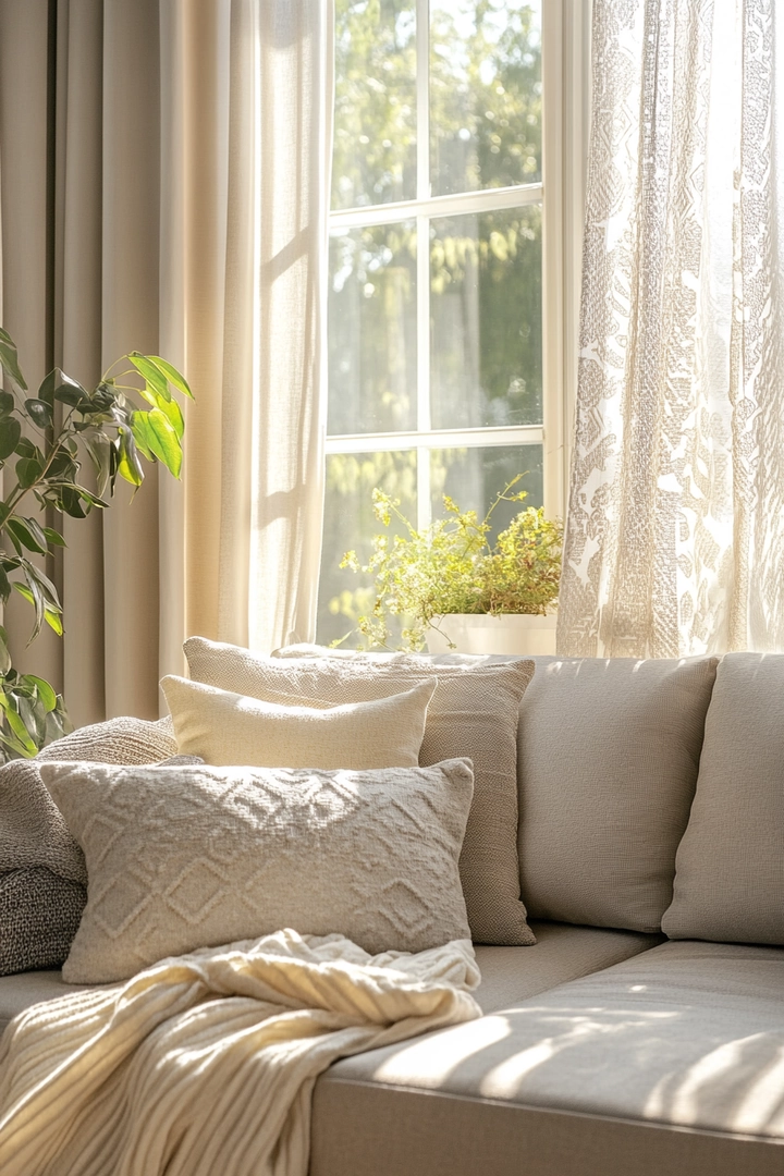 curtain ideas for living room behind couch window 79