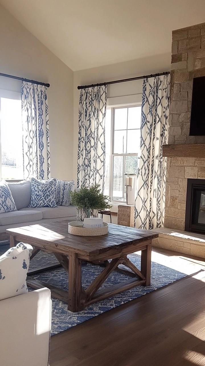 curtain ideas for living room farmhouse 1