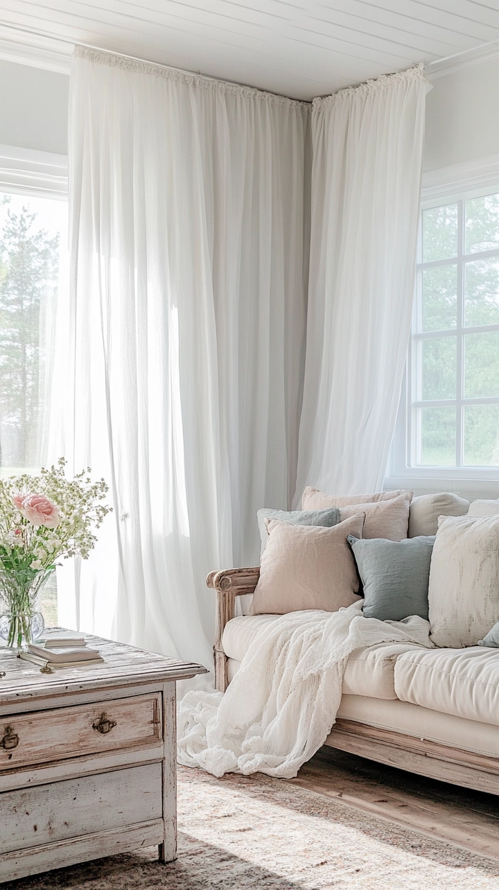 curtain ideas for living room farmhouse 10