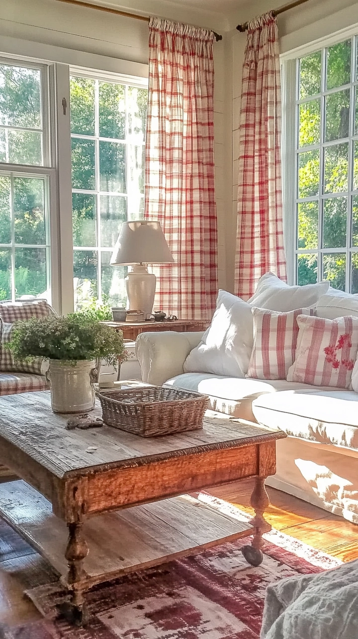 curtain ideas for living room farmhouse 15