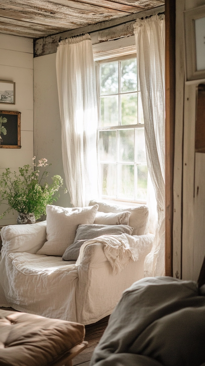 curtain ideas for living room farmhouse 17