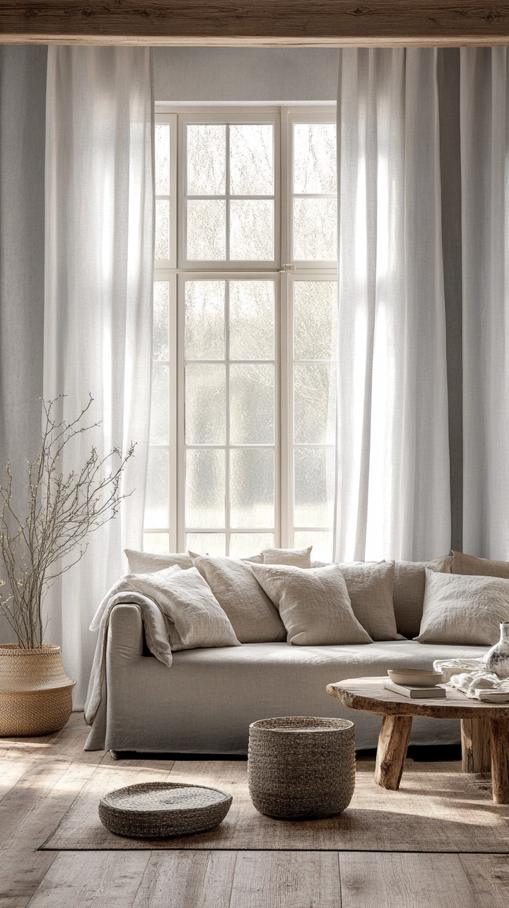 curtain ideas for living room farmhouse 18