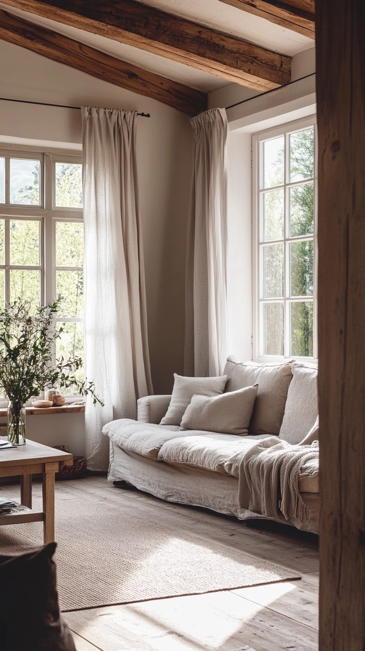 curtain ideas for living room farmhouse 20