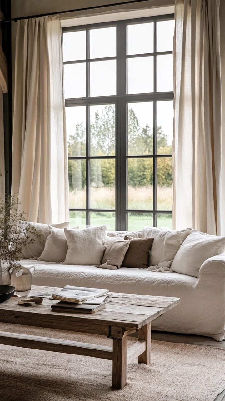 curtain ideas for living room farmhouse 21