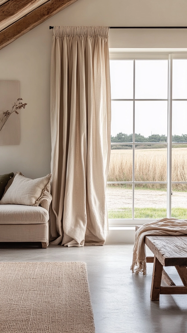 curtain ideas for living room farmhouse 22