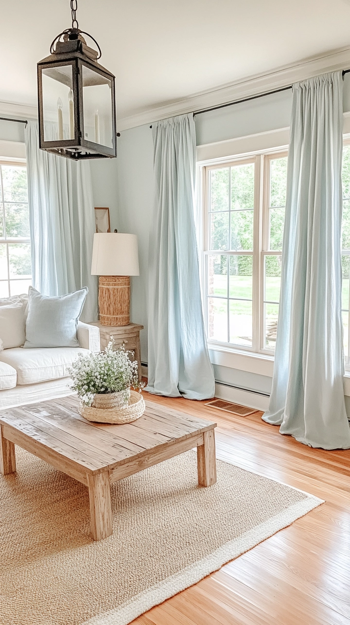 curtain ideas for living room farmhouse 28