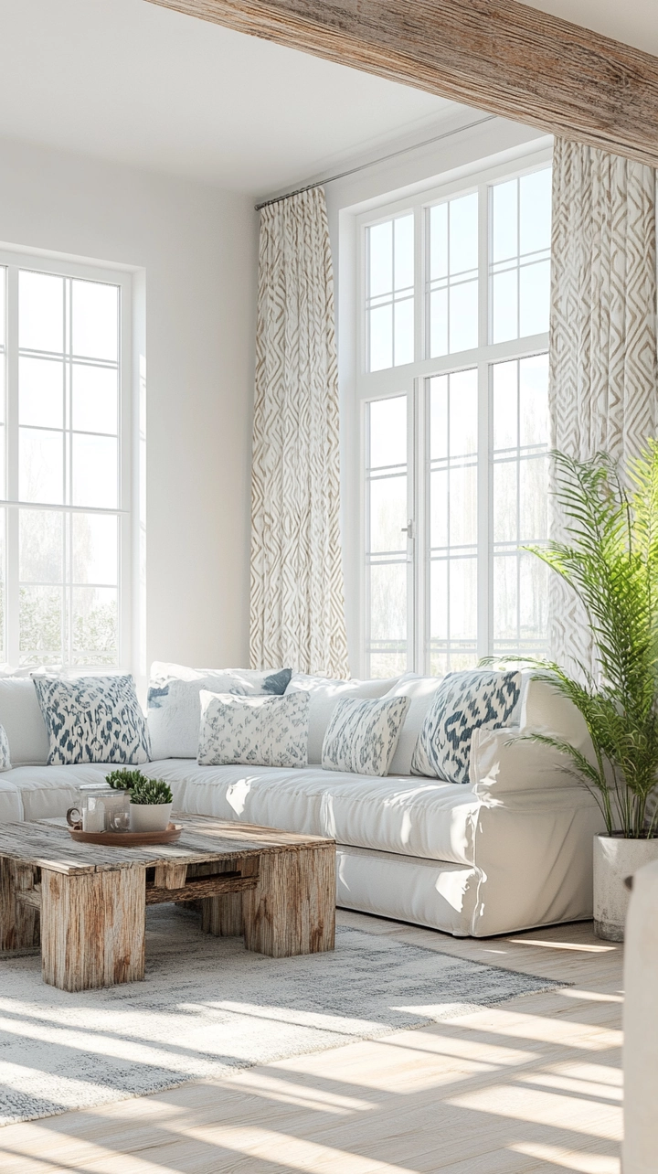 curtain ideas for living room farmhouse 38