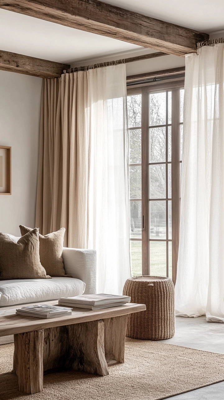 curtain ideas for living room farmhouse 58