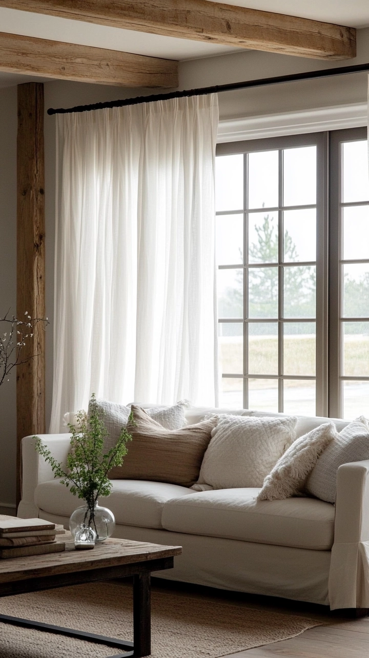 curtain ideas for living room farmhouse 60