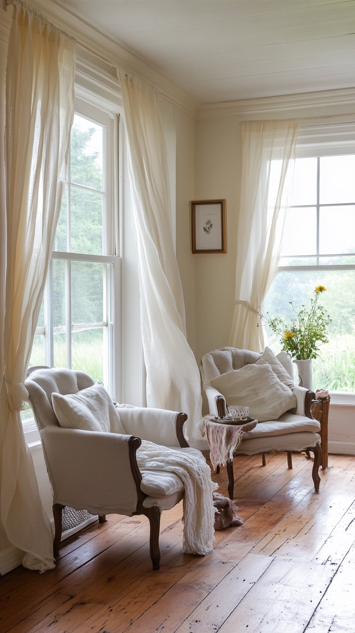 curtain ideas for living room farmhouse 72