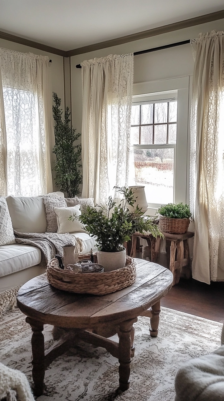 curtain ideas for living room farmhouse 74