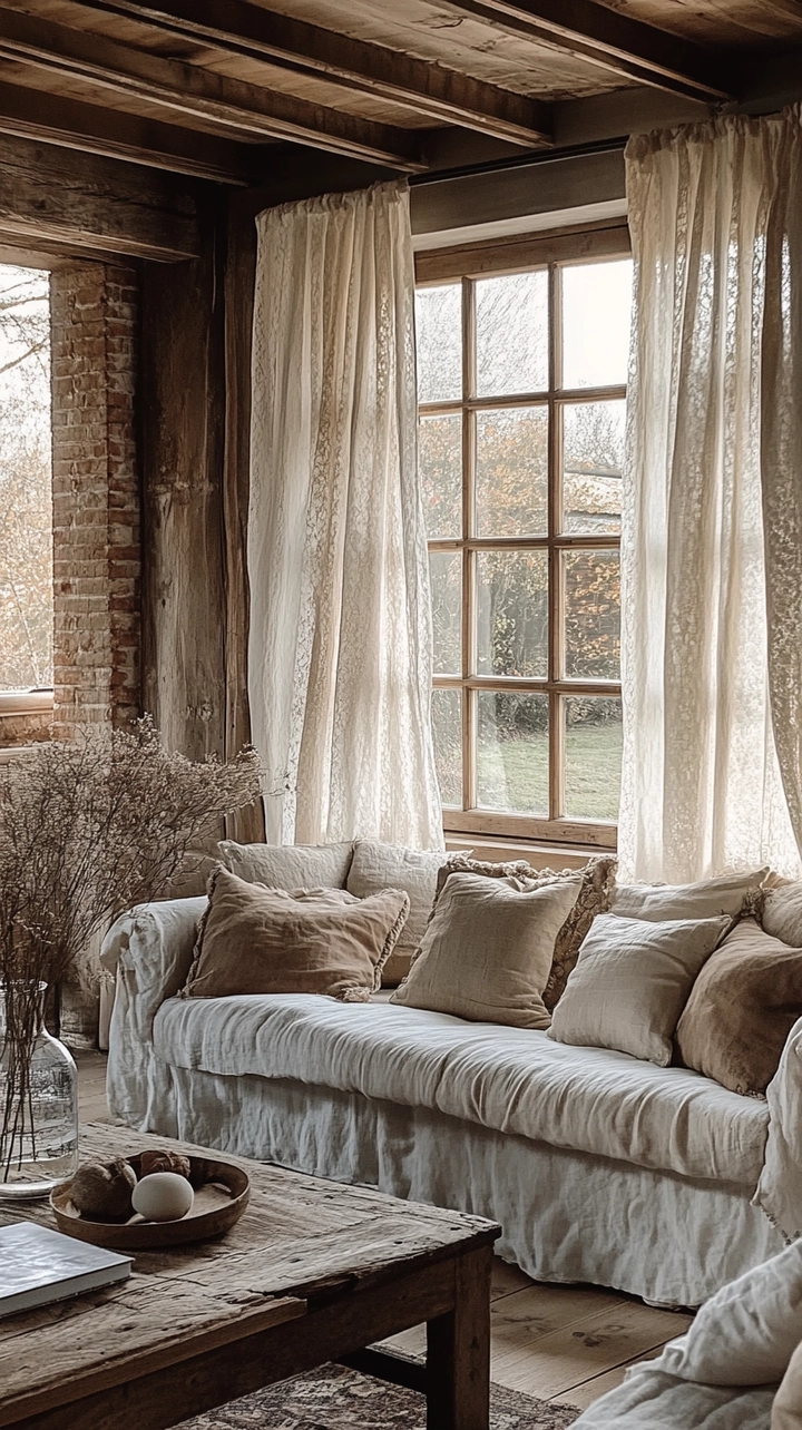 curtain ideas for living room farmhouse 75