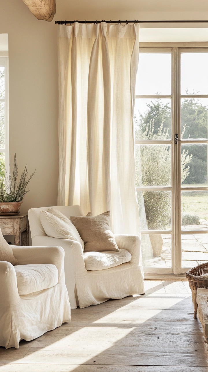 curtain ideas for living room farmhouse 8