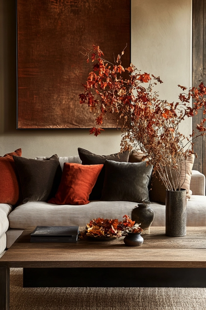 fall living room decorating ideas 32