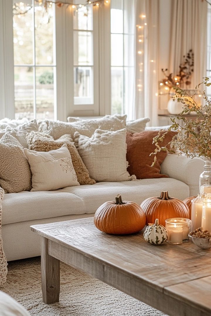 fall living room decorating ideas 38