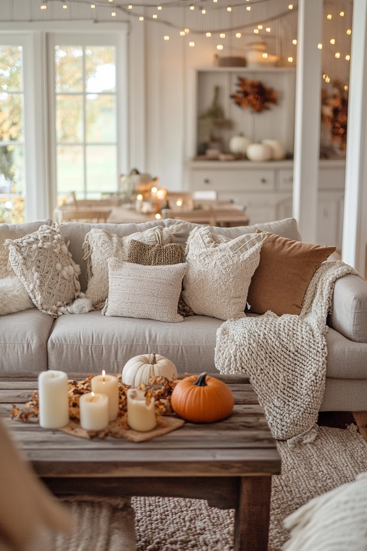 fall living room decorating ideas 39