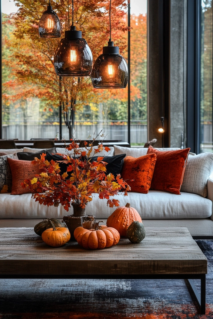 fall living room decorating ideas 41