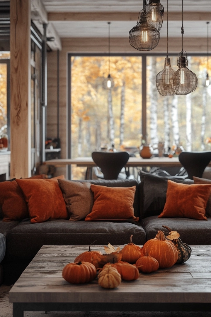 fall living room decorating ideas 43