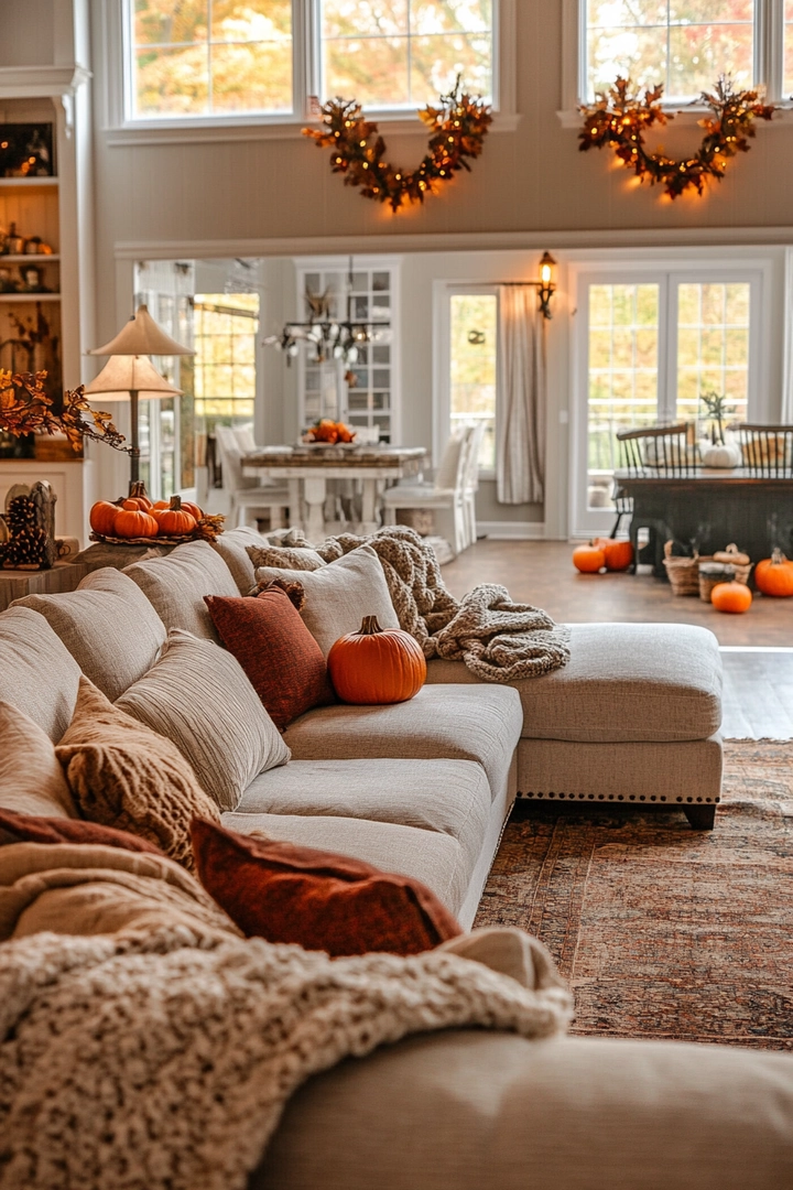 fall living room decorating ideas 65