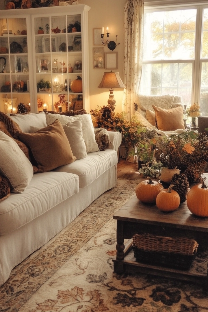 fall living room decorating ideas 66