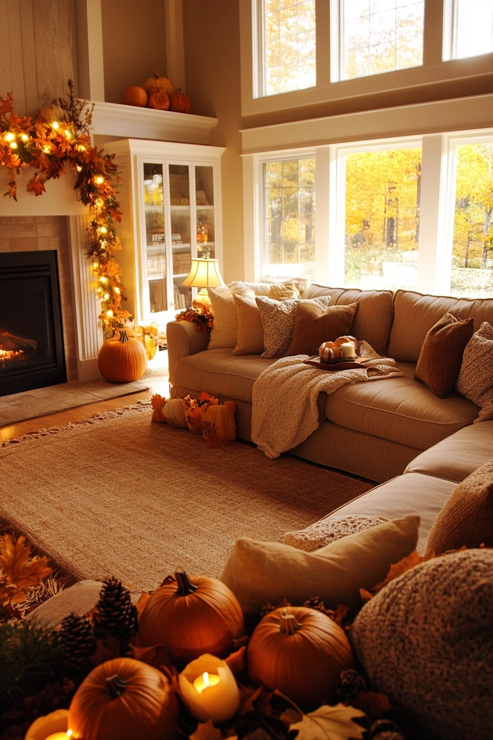 fall living room decorating ideas 68