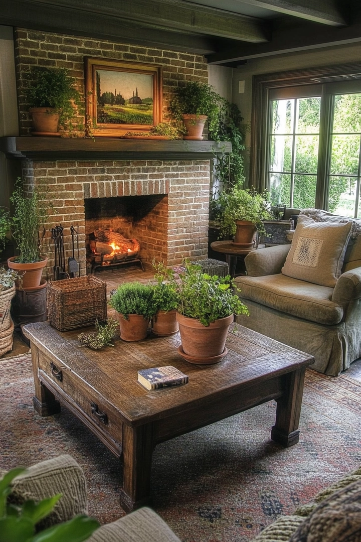 farmhouse living room ideas 11