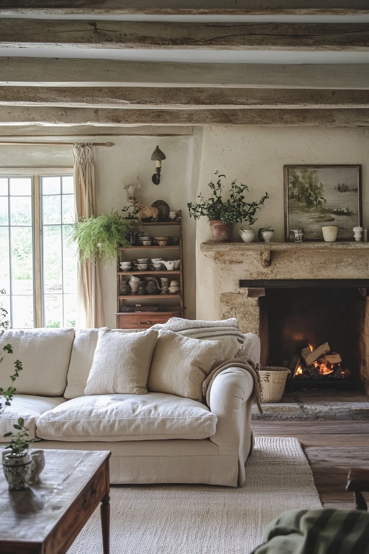 farmhouse living room ideas 36