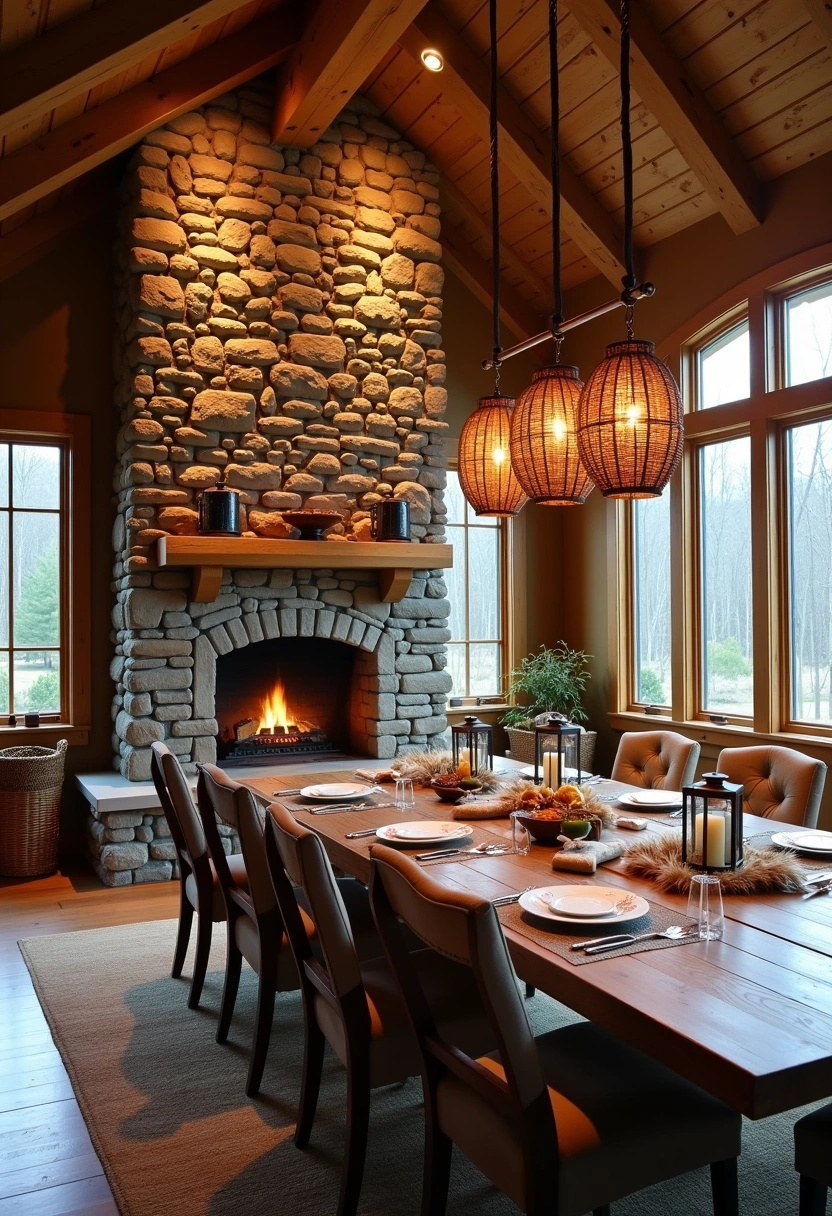 fireplace in dining room ideas 10