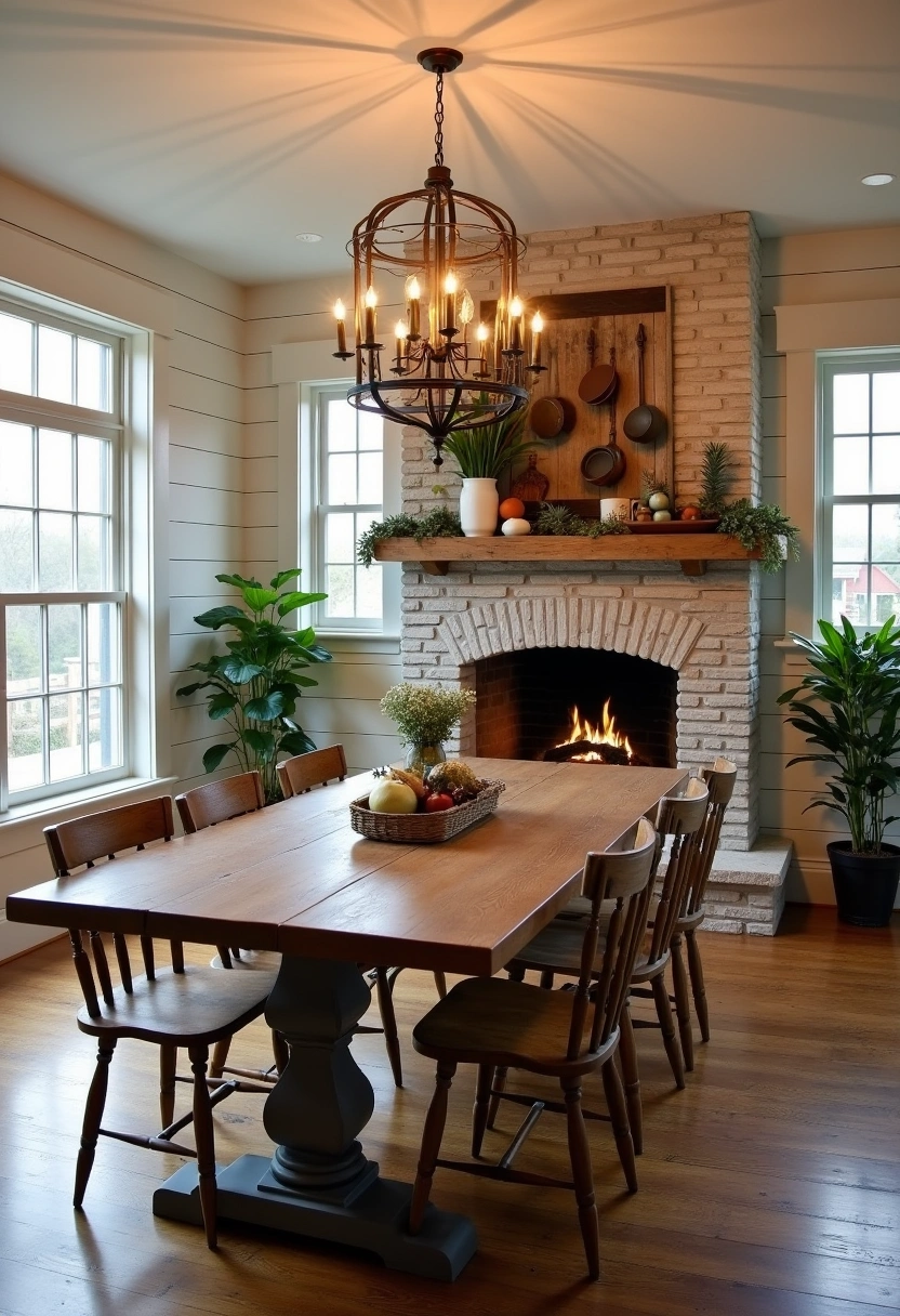 fireplace in dining room ideas 3