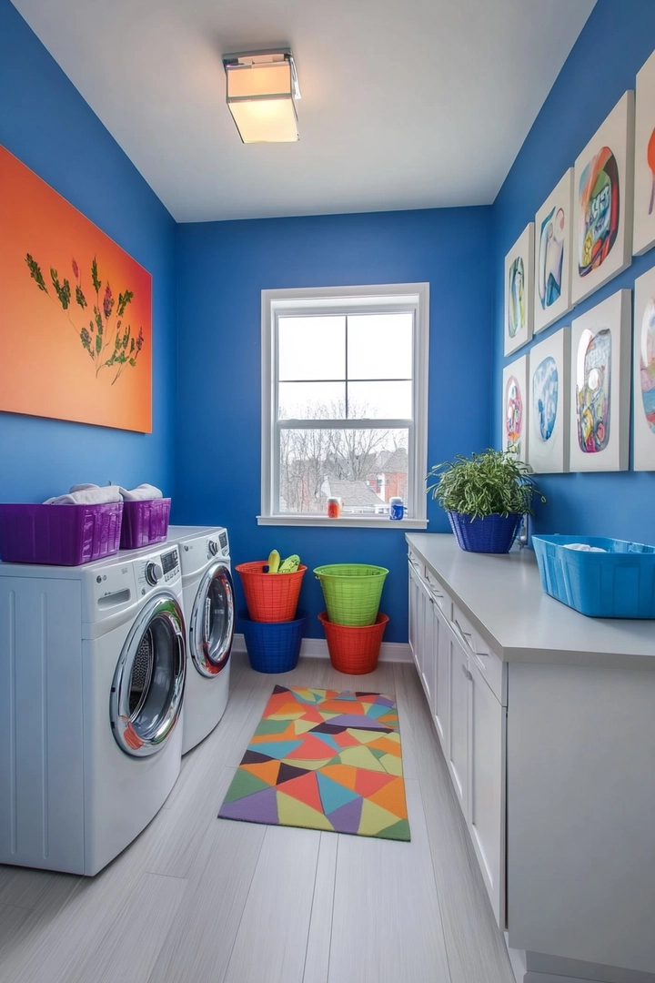 fun laundry room colors 45