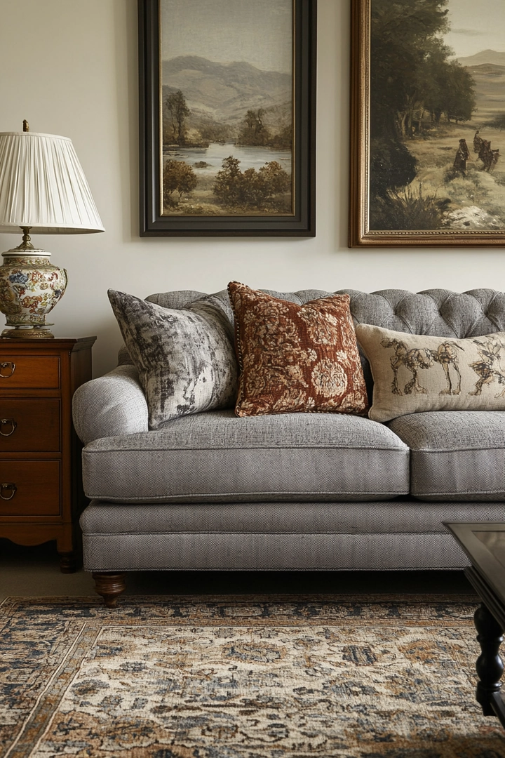 gray couch living room ideas 45