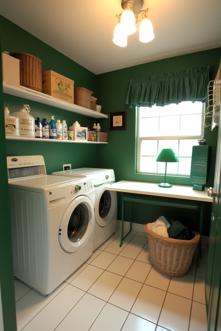 green laundry room walls 46