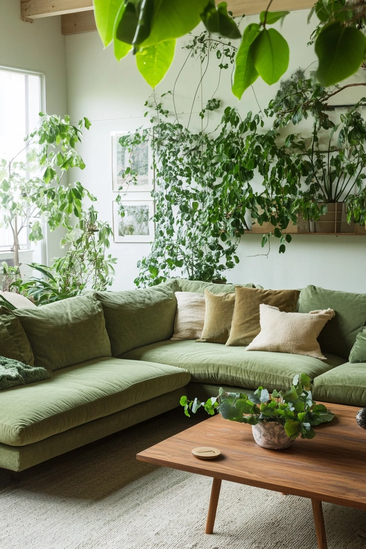 green living room ideas 33