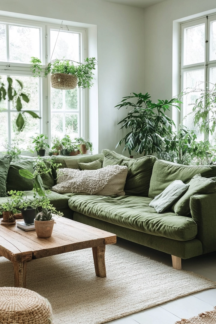 green living room ideas 34