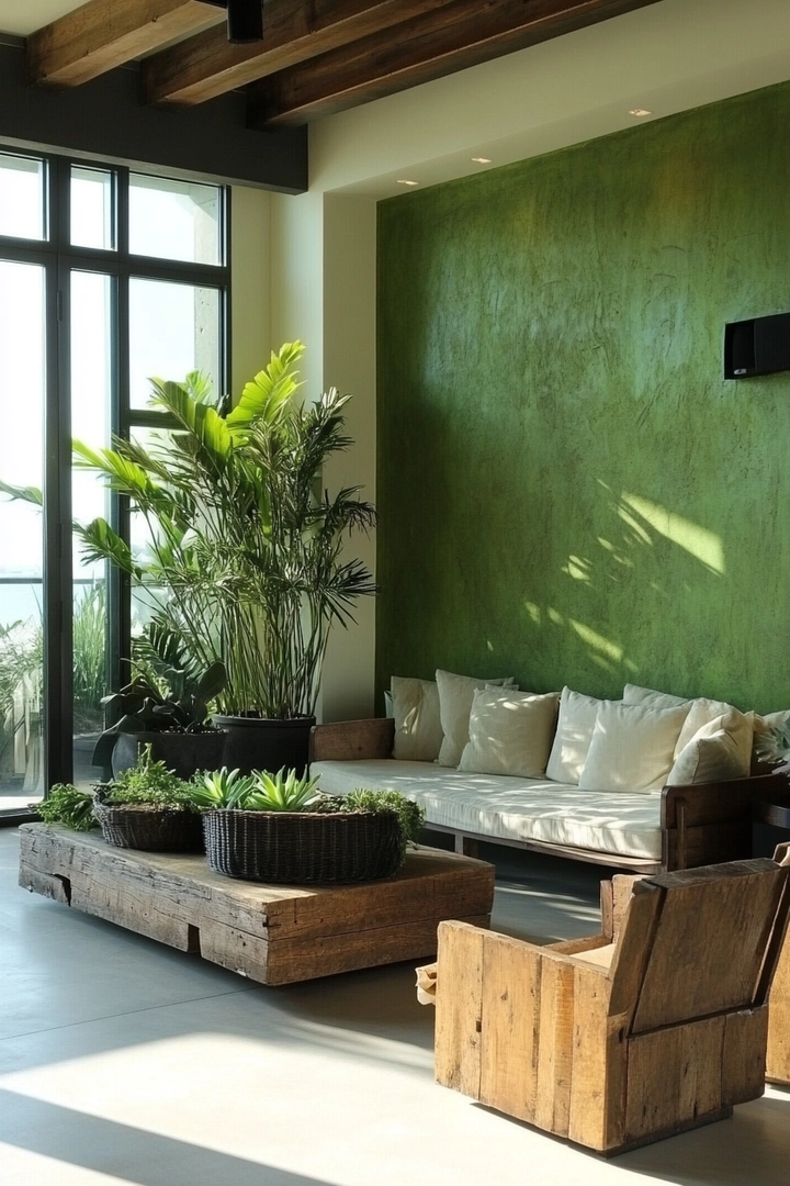 green living room ideas 40