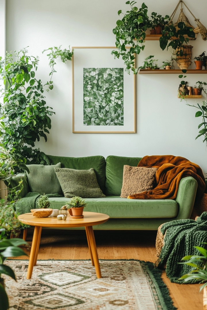 green living room ideas 57