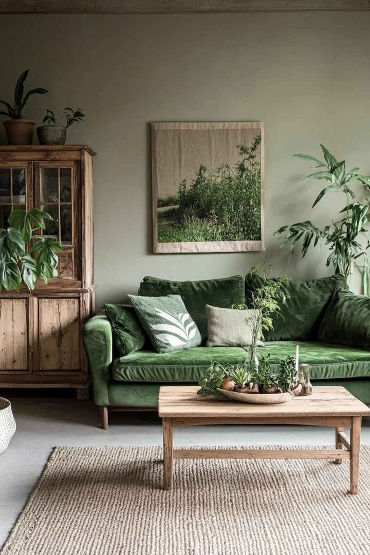 green living room ideas 60