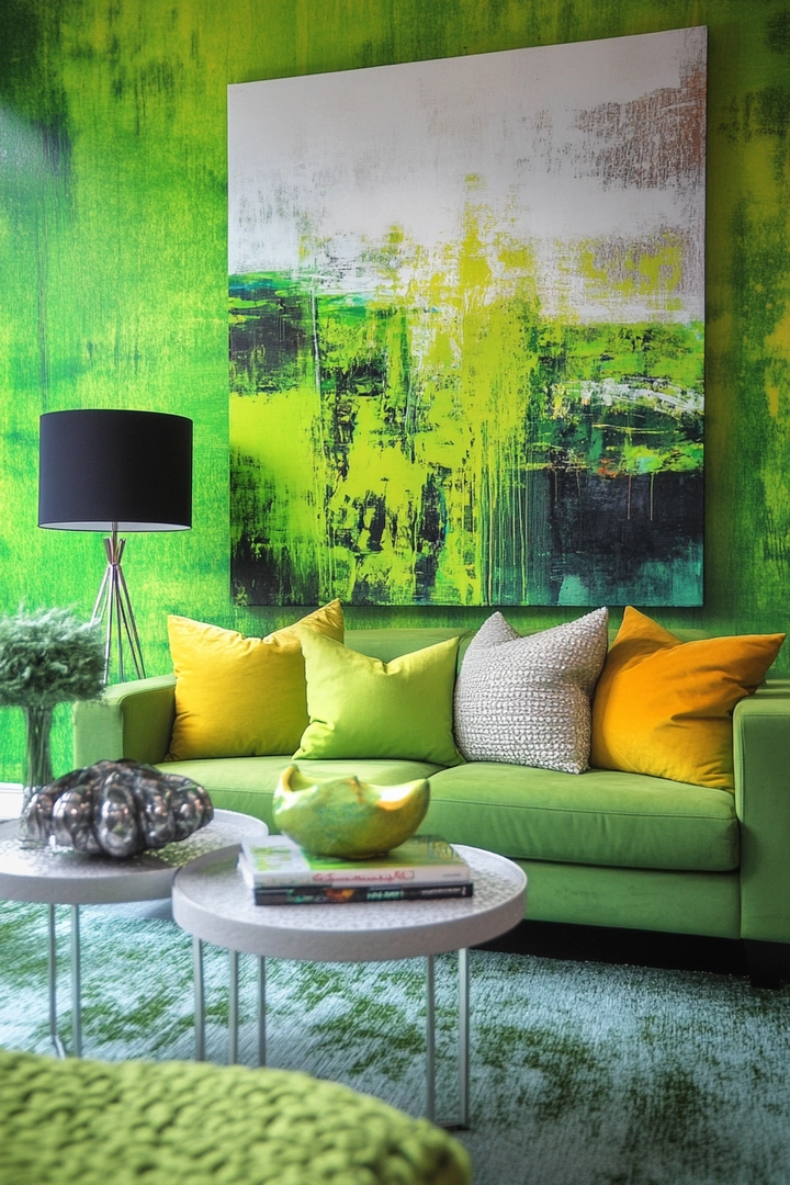 green living room ideas 68