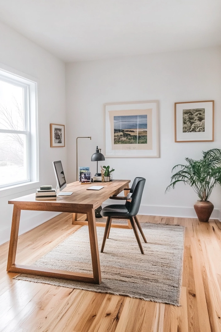 home office ideas with desk in middle of room 18