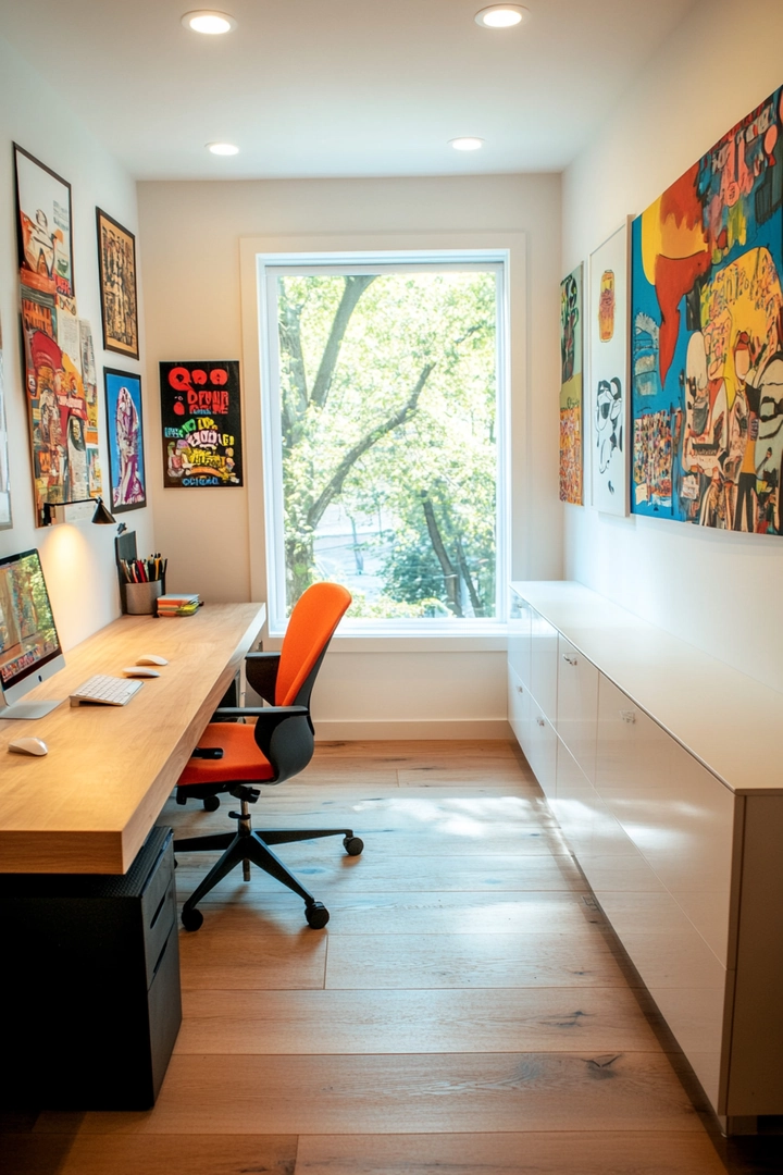 home office ideas with desk in middle of room 26