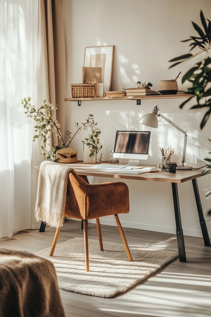 home office ideas with desk in middle of room 45