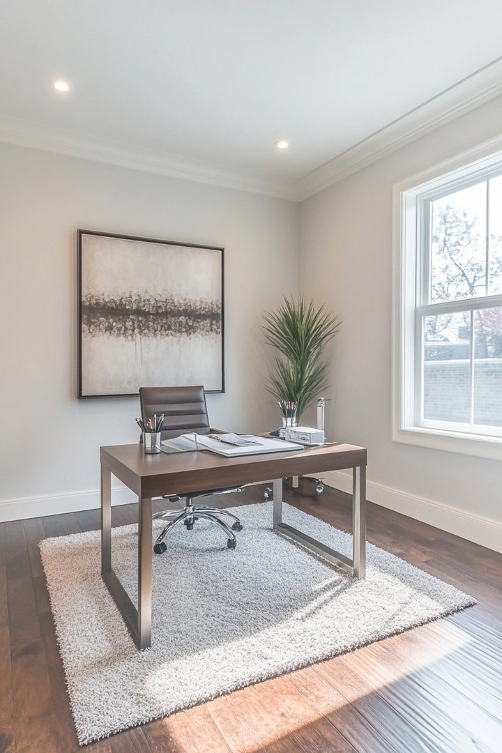 home office ideas with desk in middle of room 55