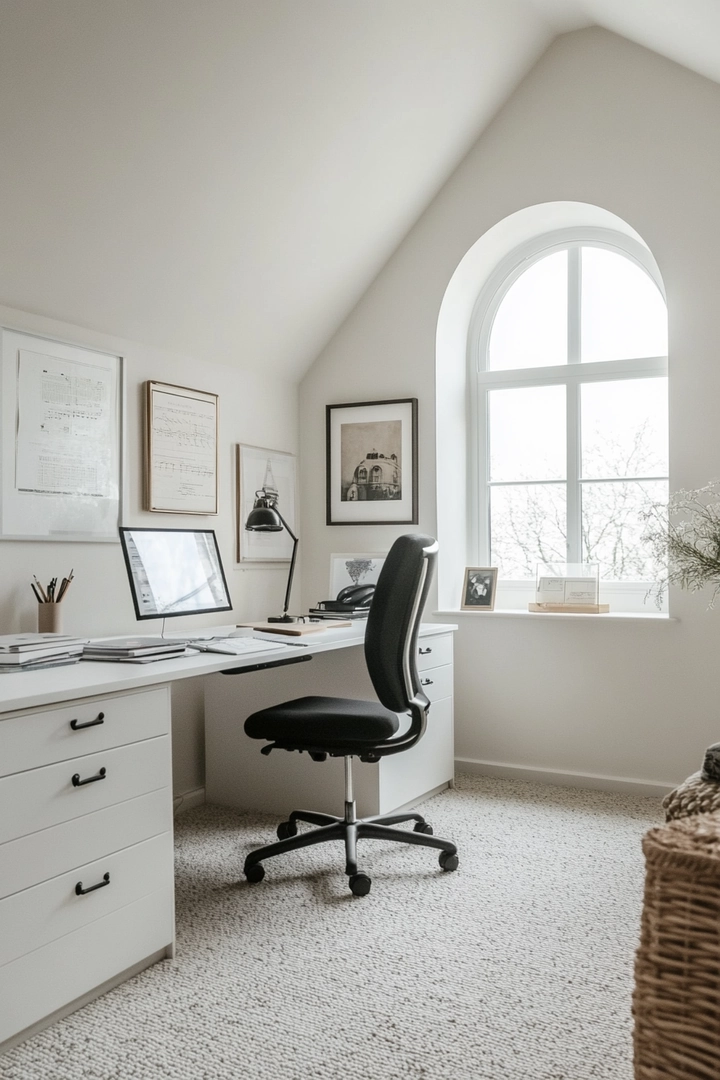 home office ideas with desk in middle of room 67