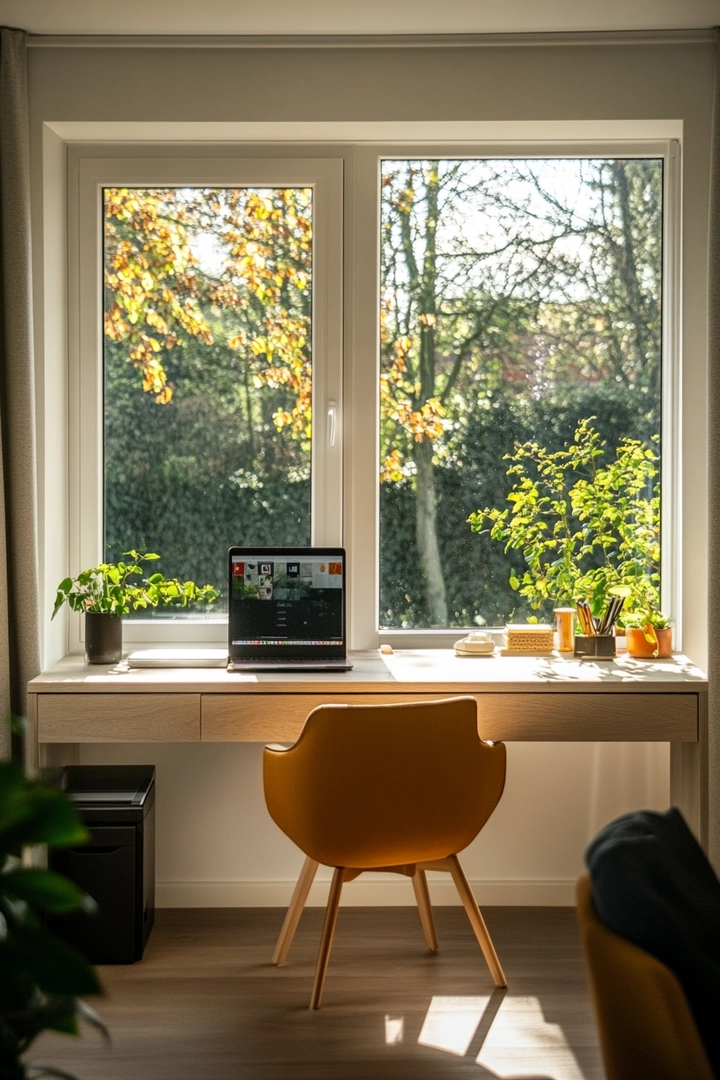 home office ideas with desk in middle of room 70