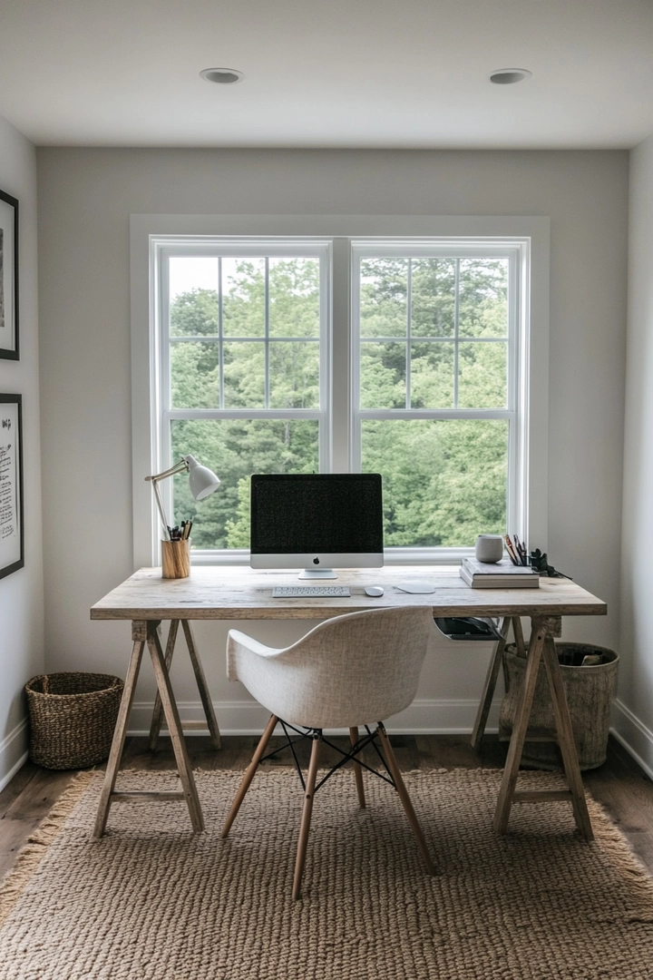 home office ideas with desk in middle of room 72