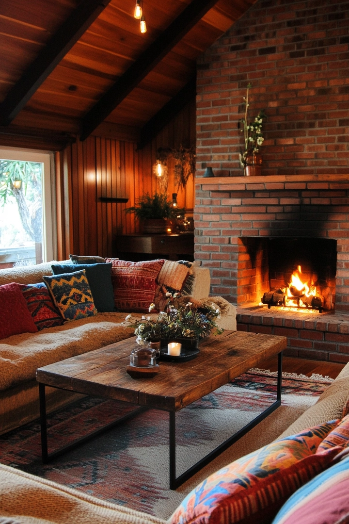 living room ideas with fireplace 7